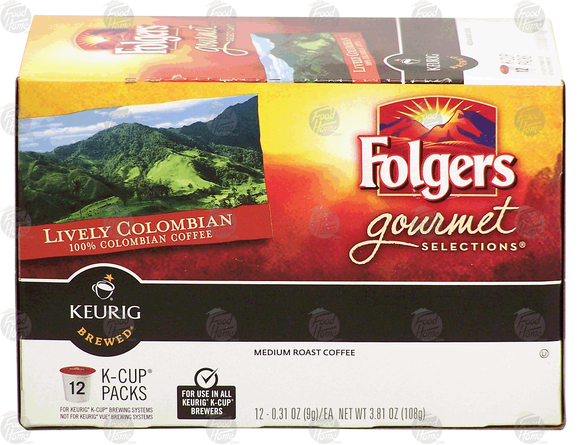 Keurig Folgers Gourmet Selections Lively Colombian coffee, medium roast, 12 K-Cups Full-Size Picture